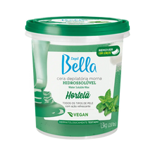 Carregar imagem no visualizador da galeria, CERA HIDROSSOLÚVEL HORTELÃ DEPIL BELLA 1,3KG