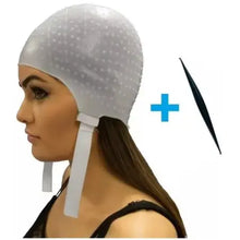 Carregar imagem no visualizador da galeria, TOUCA SILICONADA PARA MECHA COM AGULHA DOMPEL
