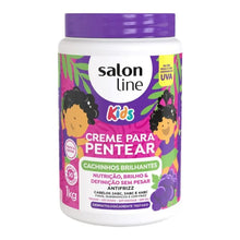 Carregar imagem no visualizador da galeria, CREME PENTEAR SALON LINE KIDS UVA CACHINHOS BRILHANTE 1KG