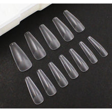 Carregar imagem no visualizador da galeria, UNHAS SOFT TIPS EM GEL BAILARINA REALISTA TRANSPARENTE COM 240 UNIDADES KAISA