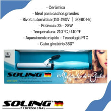 Carregar imagem no visualizador da galeria, MODELADOR DE CACHOS SOLING REF. 228 32MM CERÂMICA