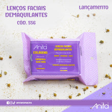 Carregar imagem no visualizador da galeria, LENÇO DEMAQUILANTE FACIAL COLÁGENO COM 25 UNIDADES ANITA