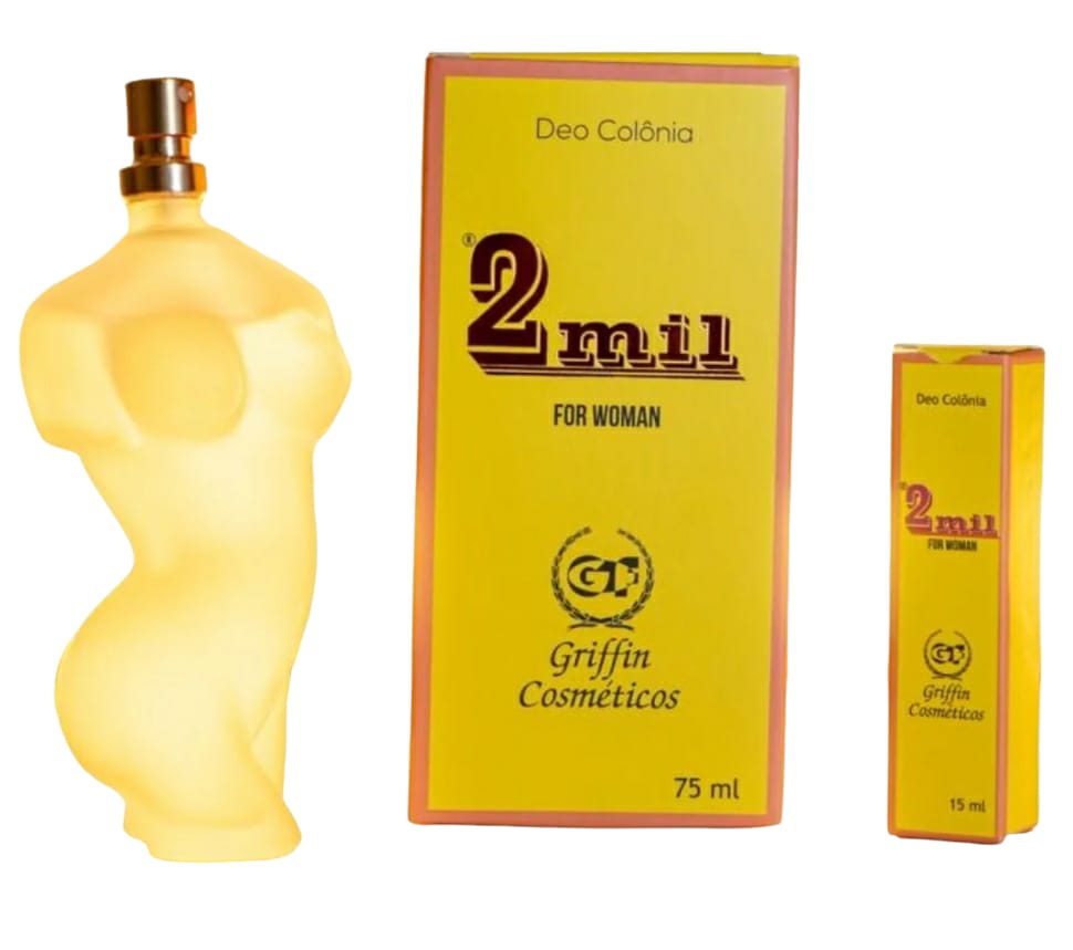 KIT DEO COLÔNIA 2MIL GRIFFIN COSMÉTICOS 70ML + MINI 15ML
