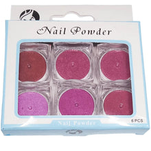 Carregar imagem no visualizador da galeria, KIT PÓ CROMADO ROSA PARA DECORAÇÃO DE UNHA