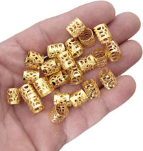 Carregar imagem no visualizador da galeria, ANEL PARA TRANÇA JUMBO DOURADO COM 50 UNIDADES