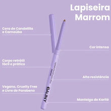 Carregar imagem no visualizador da galeria, LAPISEIRA RETRÁTIL PARA OLHOS COR MARROM BAUNY