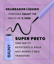 Carregar imagem no visualizador da galeria, DELINEADOR LÍQUIDO OLHOS COR PRETA BAUNY