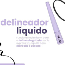Carregar imagem no visualizador da galeria, DELINEADOR LÍQUIDO OLHOS COR PRETA BAUNY