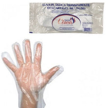 Carregar imagem no visualizador da galeria, LUVA PLÁSTICA DESCARTÁVEL COM 100 UNIDADES SANTA CLARA