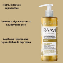 Carregar imagem no visualizador da galeria, MÁSCARA FACIAL REJUVENESCEDORA OURO RAAVI 110G