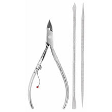 Carregar imagem no visualizador da galeria, ALICATE CUTÍCULA 778-EP COM ESPÁTULA DUPLA E PALITO PROFESSIONAL PREMIUM INOX MUNDIAL