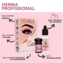Carregar imagem no visualizador da galeria, KIT HENNA PARA SOBRANCELHAS MENELA 2,5 G