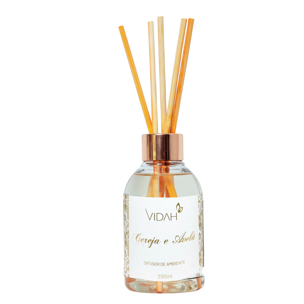 DIFUSOR DE AMBIENTES CEREJA E AVELÃ VIDAH 200ML