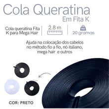 Carregar imagem no visualizador da galeria, COLA FITA PARA QUERATINA PARA MEGA HAIR PRETO