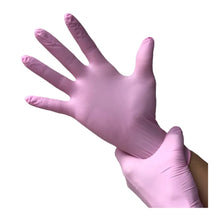 Carregar imagem no visualizador da galeria, CAIXA COM 100 LUVA NITRÍLICA ROSA TAMANHO P TALGE