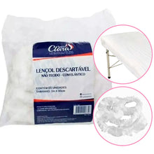 Carregar imagem no visualizador da galeria, LENÇOL DESCARTÁVEL COM ELÁSTICO COM 5 UNIDADES SANTA CLARA