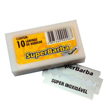 Carregar imagem no visualizador da galeria, LÂMINA BARBEAR INTEIRA SUPER BARBA AMARELA COM 60 UNIDADES