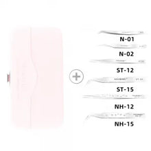 Carregar imagem no visualizador da galeria, ESTOJO COM 6 PINÇAS PARA EXTENSÃO DE CÍLIOS NAGARAKU