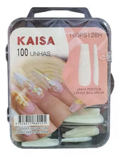 Carregar imagem no visualizador da galeria, CAIXA 100 TIPS EXTRA LONGA POSTIÇA BAILARINA NATURAL KAISA