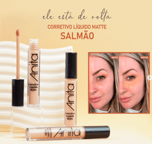 Carregar imagem no visualizador da galeria, CORRETIVO LÍQUIDO MATTE ANITA COR SALMÃO