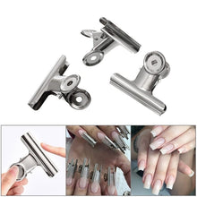 Carregar imagem no visualizador da galeria, PRESILHA DE METAL GRANDE PARA UNHAS COM 6 UNIDADES