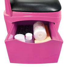 Carregar imagem no visualizador da galeria, CADEIRA DIVA ROSA COM PRETO PARA MANICURE SANTA CLARA