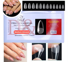 Carregar imagem no visualizador da galeria, UNHAS POSTIÇAS SOFT GEL D&Z MEDIUM ALMOND COM 500 UNIDADES