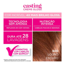 Carregar imagem no visualizador da galeria, COLORAÇÃO CREME GLOSS CASTING 600 LOURO ESCURO L'ORÉAL