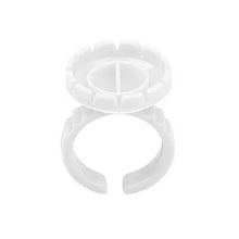 Carregar imagem no visualizador da galeria, ANEL BATOQUE FLOR COM DIVISÓRIA DESCARTÁVEL BRANCO COM 100UNIDADES