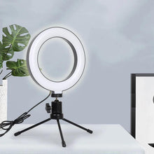 Carregar imagem no visualizador da galeria, RING LIGHT LED 6 POLEGADAS  COM TRIPÉ