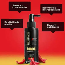 Carregar imagem no visualizador da galeria, LOÇÃO ESTIMULANTE FORÇA COM PIMENTA BIO EXTRATUS 100ML