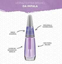 Carregar imagem no visualizador da galeria, ESMALTE IMPALA VERNIZ EXTRA BRILHO 7,5ML