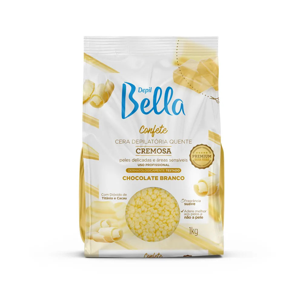 CERA CONFETE CHOCOLATE BRANCO DEPIL BELLA