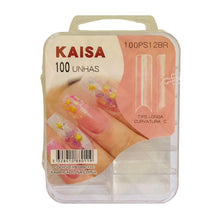 Carregar imagem no visualizador da galeria, CAIXA 100 TIPS EXTRA LONGA CURVATURA C TRANSPARENTE KAISA
