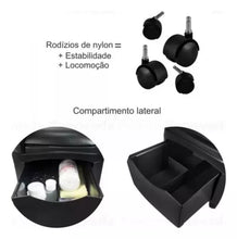 Carregar imagem no visualizador da galeria, CADEIRA DIVA PRETA PARA MANICURE SANTA CLARA
