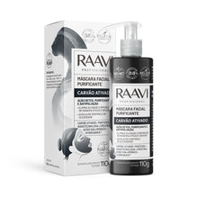 Carregar imagem no visualizador da galeria, MÁSCARA FACIAL PURIFICANTE CARVÃO ATIVADO RAAVI 110G

