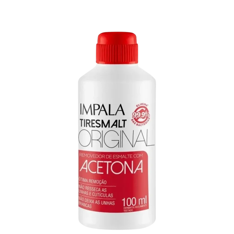 REMOVEDOR DE ESMALTE COM ACETONA TIRESMALT 100ML