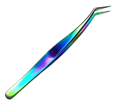 Carregar imagem no visualizador da galeria, PINÇA HOLOGRÁFICA DE PRECISÃO EXTENSÃO DE CÍLIOS CURVA ABERTA
