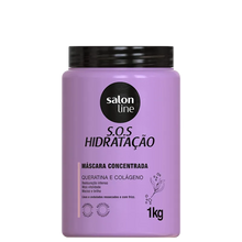Carregar imagem no visualizador da galeria, MÁSCARA SALON LINE POTE SOS HIDRATAÇÃO BIO RECONSTRUÇÃO 1KG
