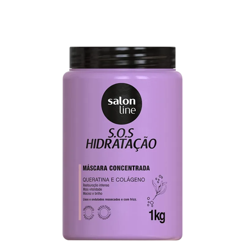 MÁSCARA SALON LINE POTE SOS HIDRATAÇÃO BIO RECONSTRUÇÃO 1KG