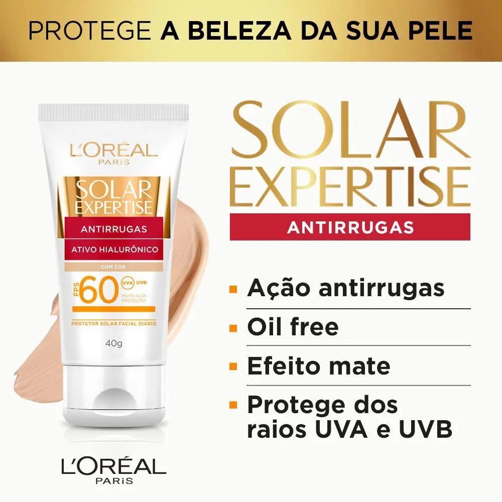 PROTETOR SOLAR LOREAL ANTIRRUGAS FPS 60 40GR