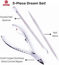 Carregar imagem no visualizador da galeria, ALICATE CUTÍCULA 778-EP COM ESPÁTULA DUPLA E PALITO PROFESSIONAL PREMIUM INOX MUNDIAL
