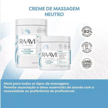 Carregar imagem no visualizador da galeria, CREME DE MASSAGEM NEUTRO RAAVI 500G

