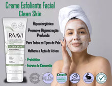 Carregar imagem no visualizador da galeria, CREME ESFOLIANTE FACIAL CLEAN SKIN RAAVI 200G
