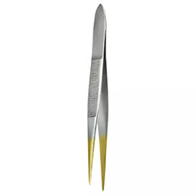 Carregar imagem no visualizador da galeria, PINÇA PROFISSIONAL PONTA FINA DOURADA SANTA CLARA
