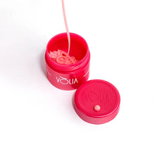 Carregar imagem no visualizador da galeria, POTE COM TAMPA VÓLIA ECO ROSA COM FUNDO AZUL 30G
