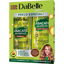 Carregar imagem no visualizador da galeria, KIT DABELLE SHAMPOO 250ML+CONDICIONADOR ABACATE NUTRITIVO
