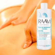 Carregar imagem no visualizador da galeria, ÓLEO DE MASSAGEM NEUTRO RAAVI 500ML

