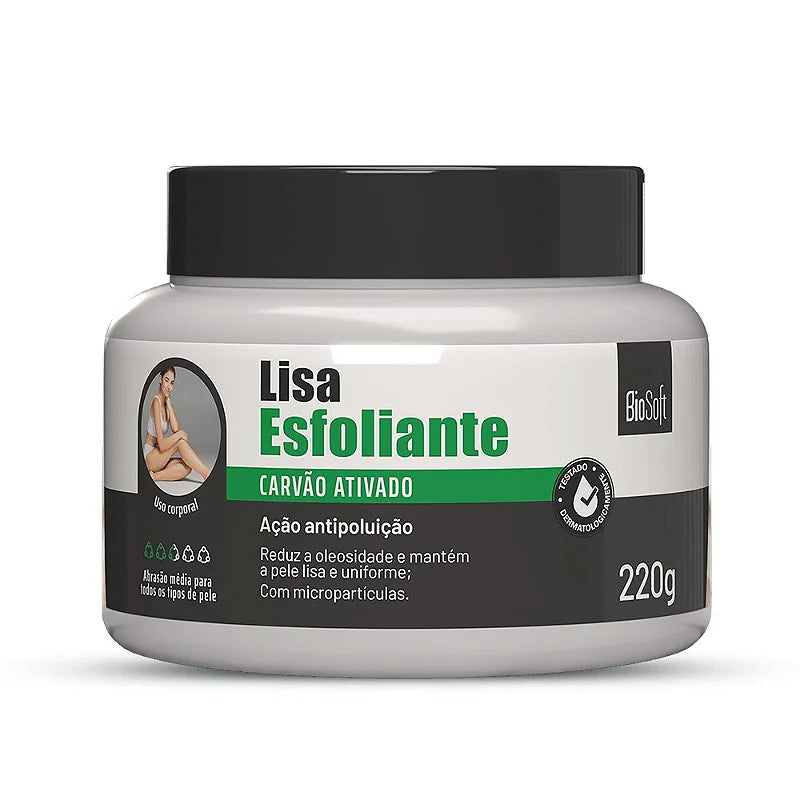 ESFOLIANTE CARVÃO ATIVADO BIOSOFT 220G