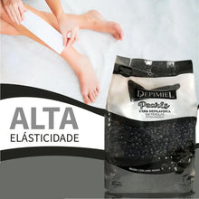 Carregar imagem no visualizador da galeria, CERA DEPILATÓRIA EM PÉROLAS NEGRA DEPIMIEL 500G
